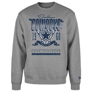 New Era Men's Dallas Cowboys Crew Sweatshirt Pullover Grey Size M NEW WITH TAGS!